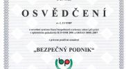 Osvědčení Bezpečný podnik